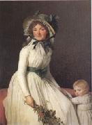 Jacques-Louis  David Emilie Seriziat nee Pecoul and Her Son Emil Born in 1793 (mk05) oil painting on canvas